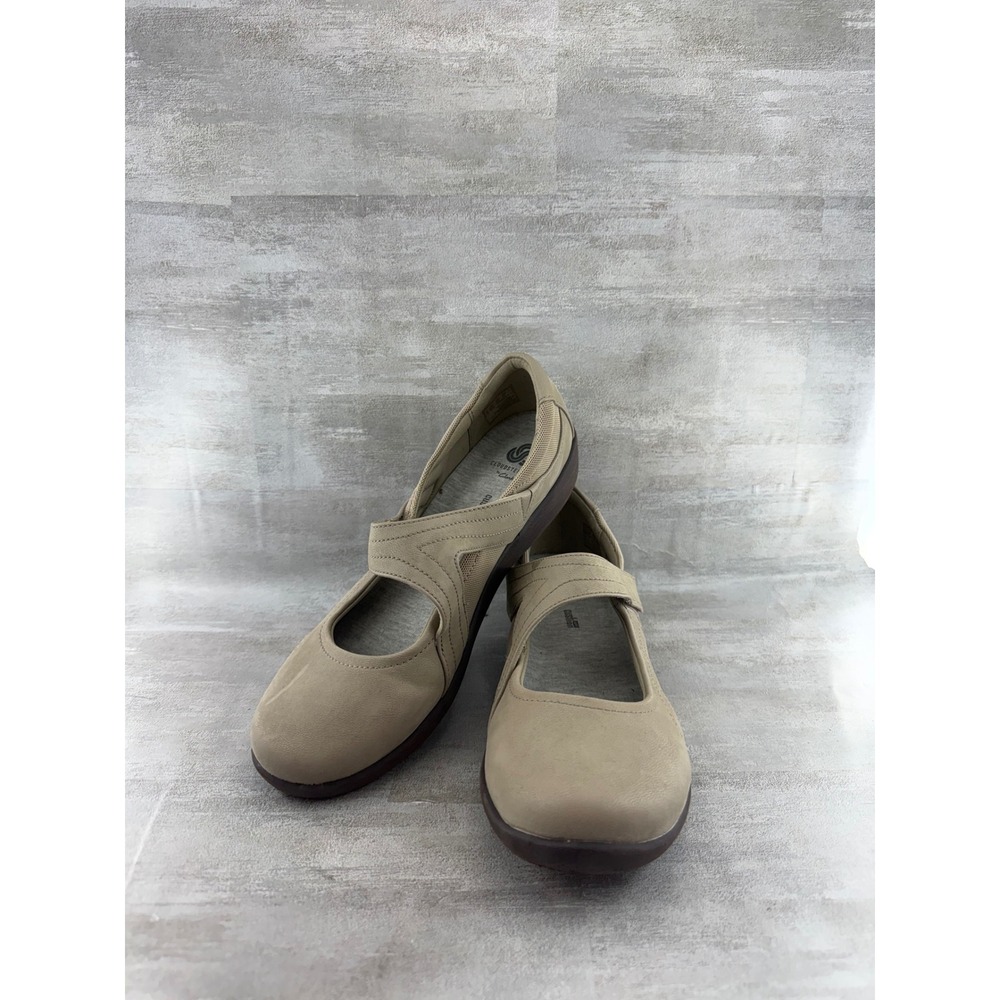 Clarks Cloudsteppers Sillian 2.0 Moon Taupe Mary Jane Flats Women Sz 9.5 M